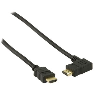 Universal HDMI kabel - 90° haaks naar links - versie 1.4 (4K 30Hz) - 1 meter