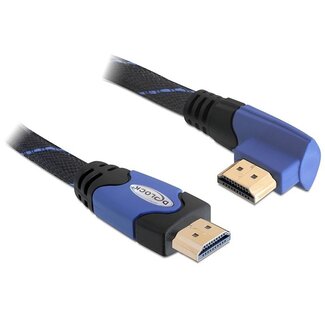 DeLOCK Premium HDMI kabel - 90° haaks naar links - versie 1.4 (4K 30Hz) - 1 meter