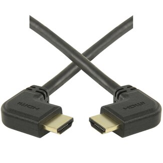 Dolphix HDMI kabel - 90° haakse connectoren (links/rechts) - versie 1.4 (4K 30Hz) - 0,30 meter