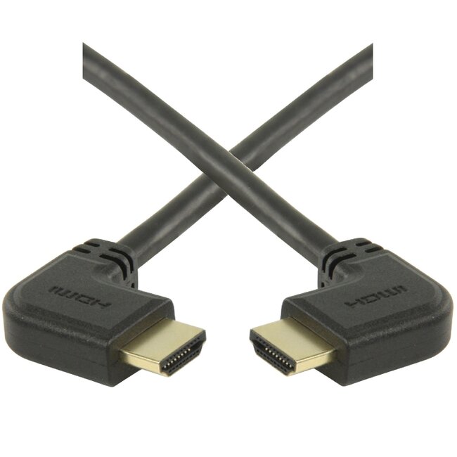 HDMI kabel - 90° haakse connectoren (links/rechts) - versie 1.4 (4K 30Hz) - 0,30 meter