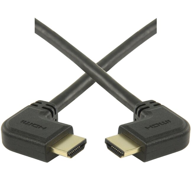 HDMI kabel - 90° haakse connectoren (links/rechts) - versie 1.4 (4K 30Hz) - 0,50 meter