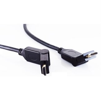 MaxTrack HDMI kabel - 180° draaibare connectoren (boven/beneden) - versie 1.4 (4K 30Hz) - 2 meter