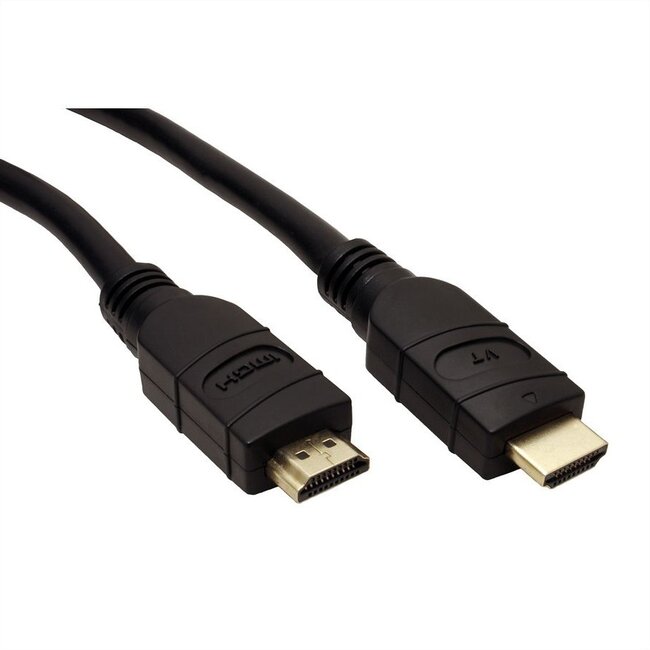 Actieve HDMI kabel - versie 2.0 (4K 60Hz + HDR) / zwart - 20 meter