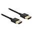 Dunne Premium HDMI kabel - versie 2.0 (4K 60Hz) / zwart - 0,25 meter