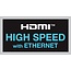 Platte HDMI verlengkabel - versie 1.4 (4K 30Hz) / zwart - 0,15 meter