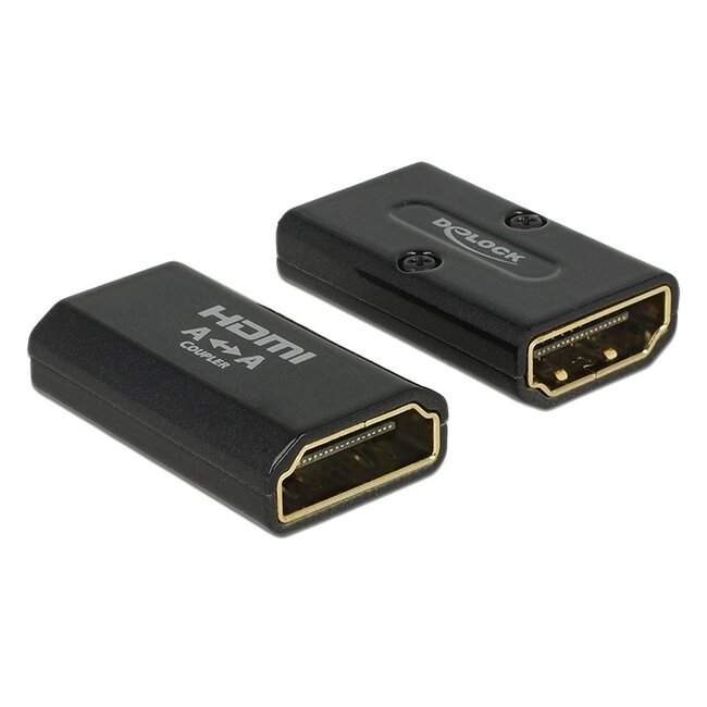 Compact HDMI (v) - HDMI (v) koppelstuk / metalen behuizing - versie 1.4 (4K 30Hz)