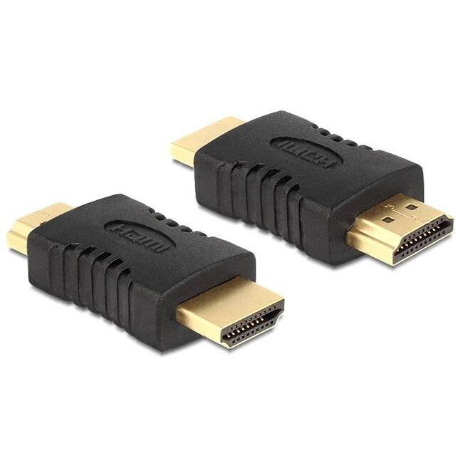 HDMI (m) - HDMI (m) koppelstuk versie 1.4 (4K 30Hz) / zwart