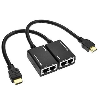 Coretek HDMI verlenger over 2 netwerkkabels - 30 meter (Full HD)