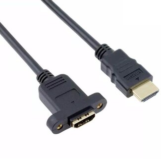 Dolphix HDMI (m) - HDMI (v) inbouw adapter - versie 1.4 (4K 30Hz) - 0,50 meter