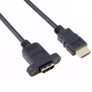 Universal HDMI (m) - HDMI (v) inbouw adapter - versie 1.4 (4K 30Hz) - 0,50 meter