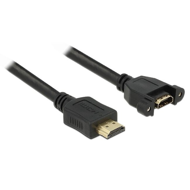 HDMI (m) - HDMI (v) inbouw adapter - versie 1.4 (4K 30Hz) - 1 meter