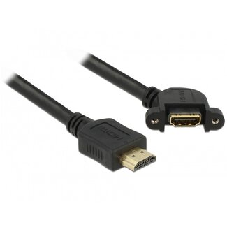 DeLOCK HDMI (m) - HDMI (v) haaks inbouw adapter - versie 1.4 (4K 30Hz) - 0,50 meter
