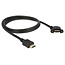 HDMI (m) - HDMI (v) haaks inbouw adapter - versie 1.4 (4K 30Hz) - 1 meter