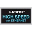 HDMI (m) - HDMI (v) haaks inbouw adapter - versie 1.4 (4K 30Hz) - 1 meter