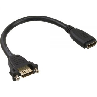 InLine HDMI (v) - HDMI (v) koppelstuk / inbouw - versie 1.4 (4K 30Hz) - 0,20 meter