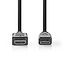 Mini HDMI - HDMI kabel - versie 1.4 (4K 30Hz) - verguld / zwart - 0,30 meter