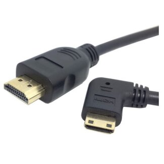 Coretek Mini HDMI - HDMI kabel - 90° haaks naar links - versie 1.4 (4K 30Hz) - 0,50 meter