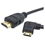 Mini HDMI - HDMI kabel - 90° haaks naar links - versie 1.4 (4K 30Hz) - 1 meter
