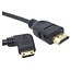 Mini HDMI - HDMI kabel - 90° haaks naar rechts - versie 1.4 (4K 30Hz) - 0,50 meter