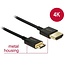 Dunne Premium Mini HDMI - HDMI kabel - versie 2.0 (4K 60Hz) / zwart - 0,25 meter