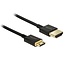 Dunne Premium Mini HDMI - HDMI kabel - versie 2.0 (4K 60Hz) / zwart - 0,50 meter