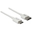 Dunne Premium Mini HDMI - HDMI kabel - versie 2.0 (4K 60Hz) / wit - 1 meter