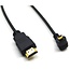 Micro HDMI - HDMI kabel - 90° haaks naar boven - versie 1.4 (4K 30Hz) - 0,50 meter