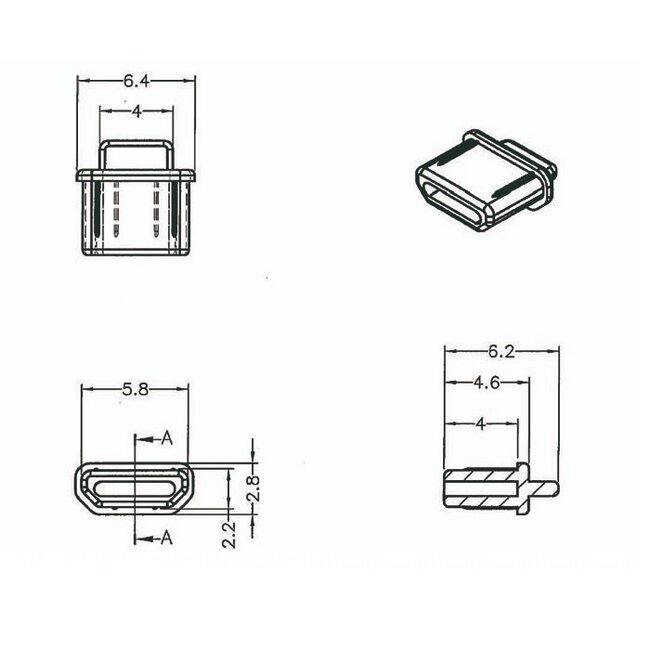 Poortbeschermer voor Micro HDMI (v) poorten / met greep