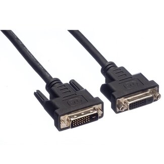 Value DVI-D Dual Link monitor verlengkabel / zwart - 3 meter