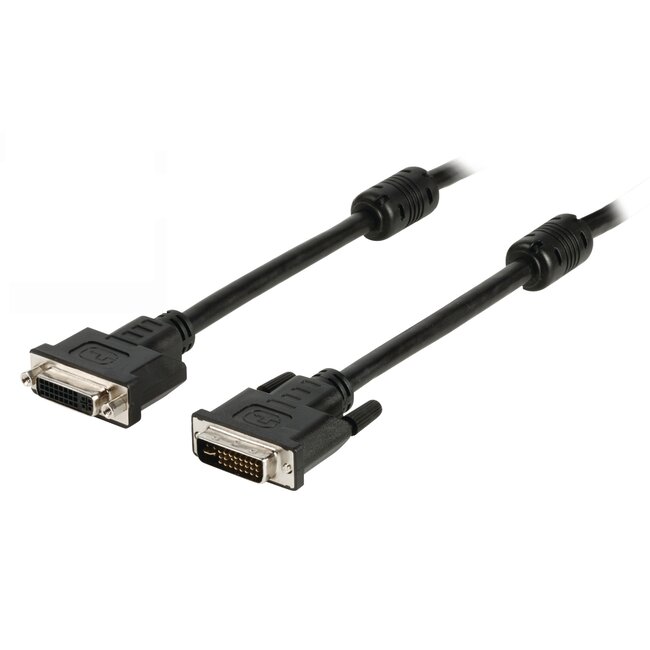 DVI-I Dual Link monitor verlengkabel / zwart - 1 meter