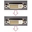 DVI-D Dual Link monitor kabel - 1x haaks - verguld / zwart - 1 meter