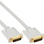 DVI-D Dual Link monitor kabel - verguld / wit - 2 meter