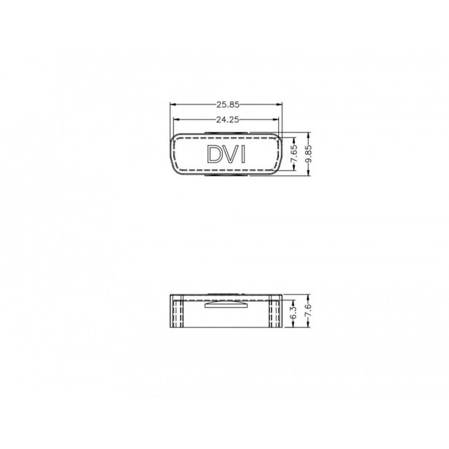 Poortbeschermer voor DVI (v) poorten / transparant