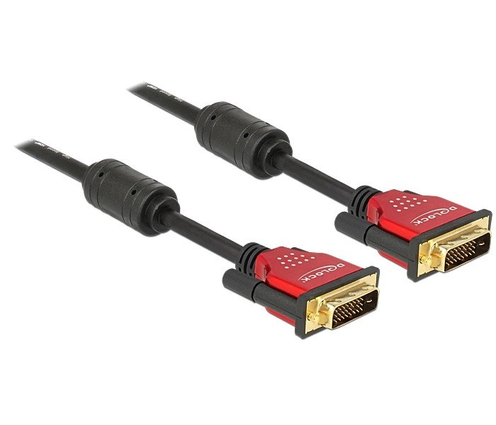 Delock - DVI-D Beeldscherm Kabel - zwart - 1.8 meter