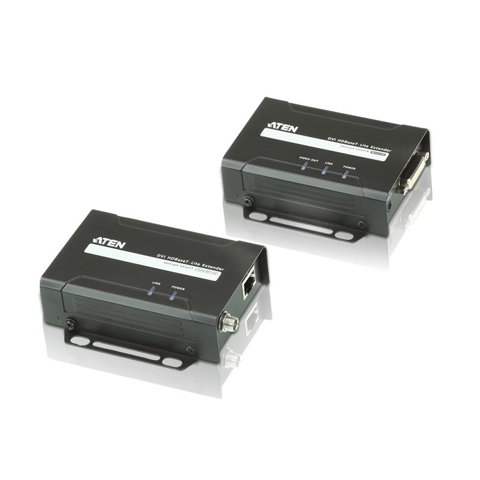 Aten VE601. Soort: AV-zender & ontvanger, Maximum resolutie: 1920 x 1200 Pixels, Ondersteundende kabel types: Cat5e,Cat6,Cat6a. AC-ingangsfrequentie: 60 Hz, Operating voltage: 5 V,