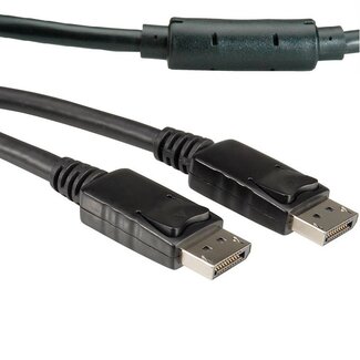 Value Actieve DisplayPort kabel - versie 1.2 (4K 60Hz) / zwart - 15 meter
