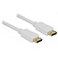 Premium DisplayPort kabel - versie 1.2 (4K 60Hz) / wit - 0,50 meter