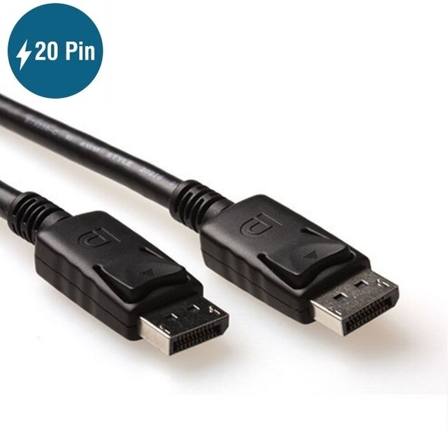 DisplayPort kabel met DP_PWR - versie 1.2 (4K 60Hz) / zwart - 0,50 meter