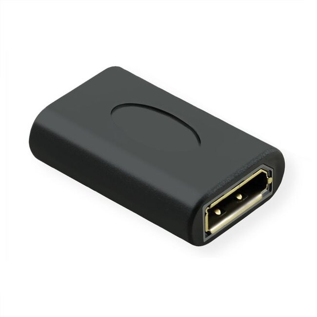 DisplayPort koppelstuk (v-v) - versie 1.2 (4K 60Hz) / zwart