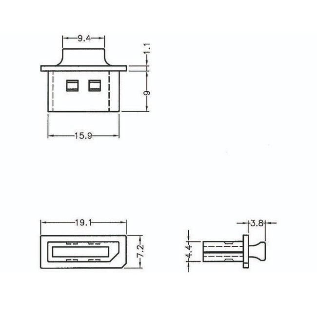 Poortbeschermer voor DisplayPort (v) poorten / met greep