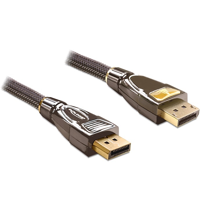 Delock - DisplayPort Beeldscherm Kabel - Antraciet - 5 meter