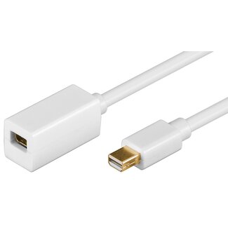 Goobay Mini DisplayPort verlengkabel - versie 1.2 (4K 60 Hz) / wit - 1 meter