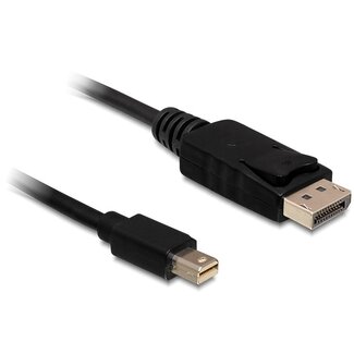 DeLOCK Mini DisplayPort - DisplayPort kabel - versie 1.2 (4K 60 Hz) / zwart - 0,50 meter