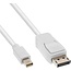 Mini DisplayPort - DisplayPort kabel - versie 1.2 (4K 60 Hz) - bi-directioneel / wit - 1 meter