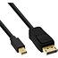 Mini DisplayPort - DisplayPort kabel - versie 1.2 (4K 60 Hz) - bi-directioneel / zwart - 1 meter