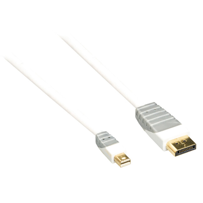 Bandridge Mini DisplayPort - DisplayPort kabel - versie 1.1 (4K 30 Hz) / wit - 1 meter