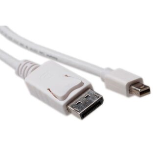 ACT Mini DisplayPort - DisplayPort kabel - versie 1.2 (4K 60 Hz) - UL / wit - 0,50 meter