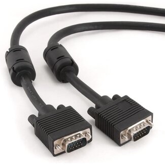 Nedis Premium VGA monitor kabel met ferriet kernen - CU koper aders / zwart - 20 meter
