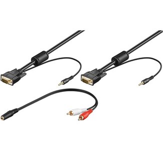 Goobay Premium VGA monitor kabel met audio - 3 meter