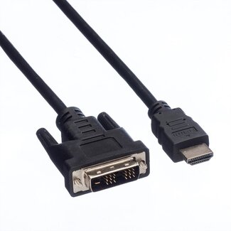 Transmedia DVI-D Single Link - HDMI kabel / zwart - 1 meter